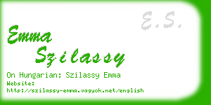 emma szilassy business card